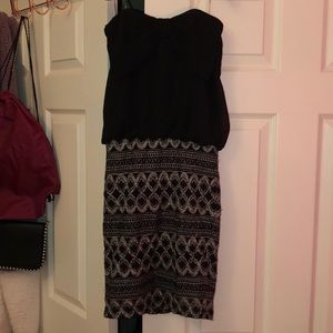 Black and gold dress